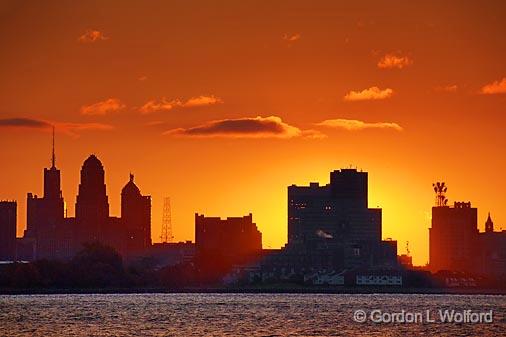 Buffalo Skyline Sunrise_09702.jpg - Photographed from Fort Erie, Ontario, Canada.